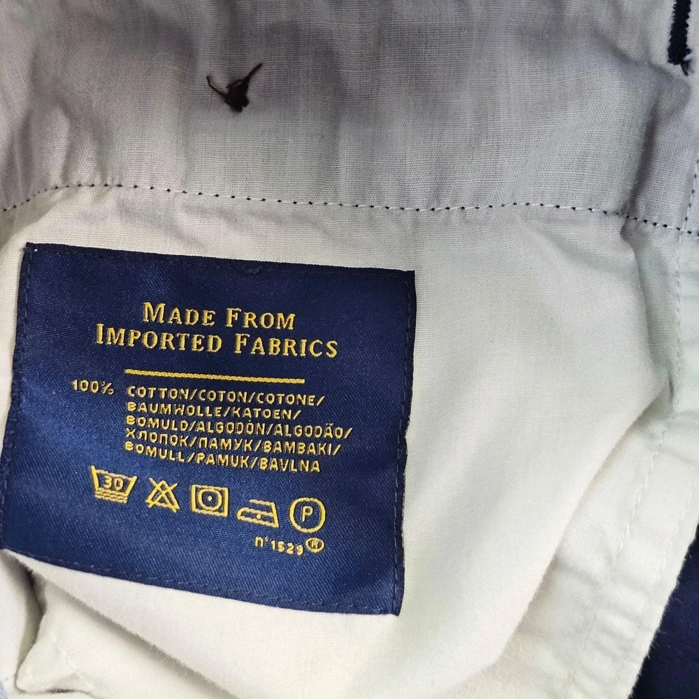 Polo Ralph Lauren Mens 36 Blue Cotton Canvas Chino Shorts 8 Inseam Classic Fit